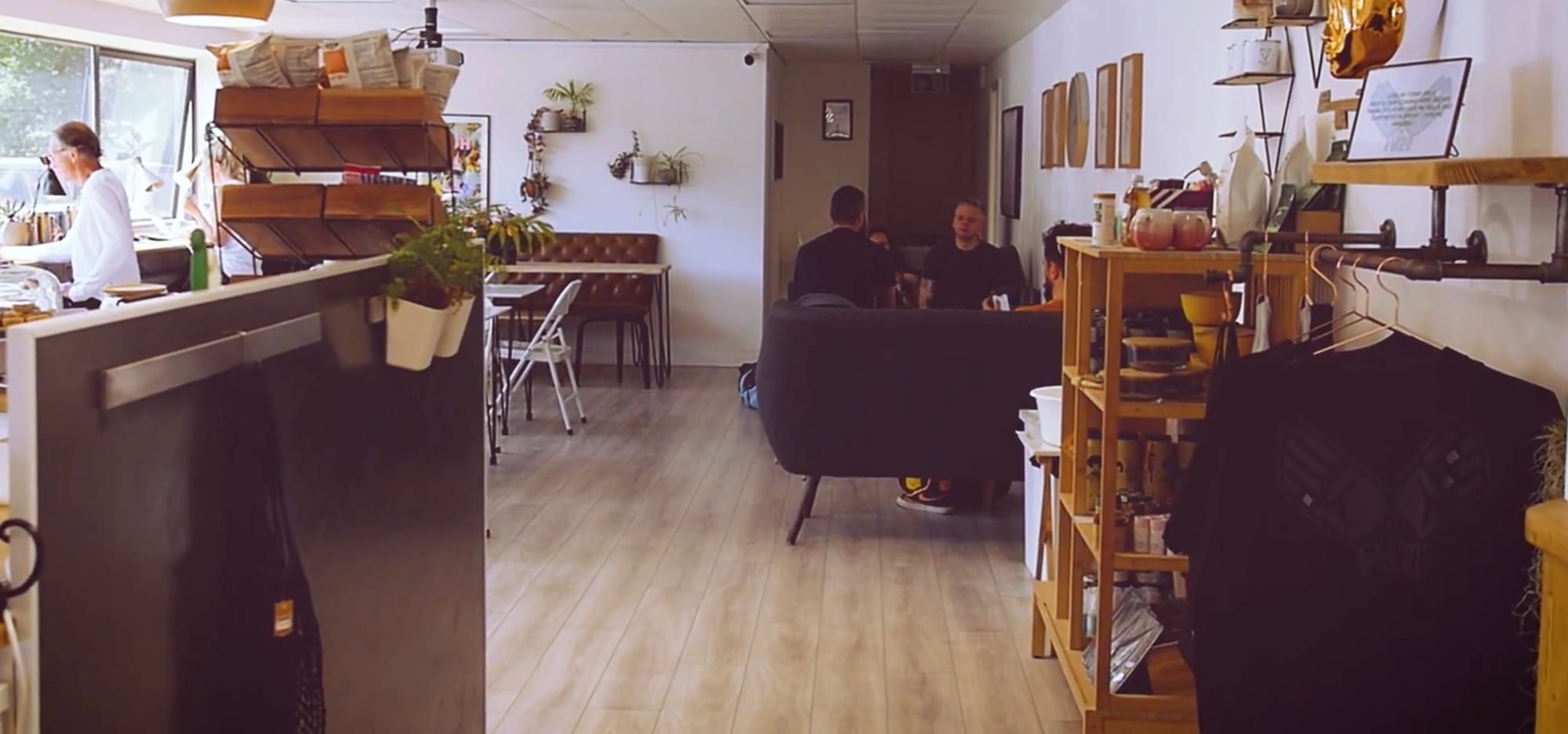Inside the Jacob's Bagels shop in Bath Place Worthing